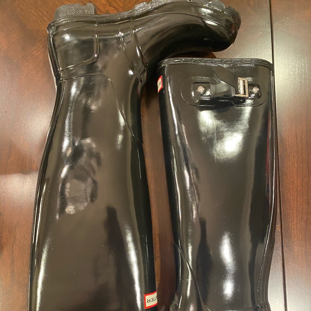 Women's Original Tall Gloss Rain Boots: Black